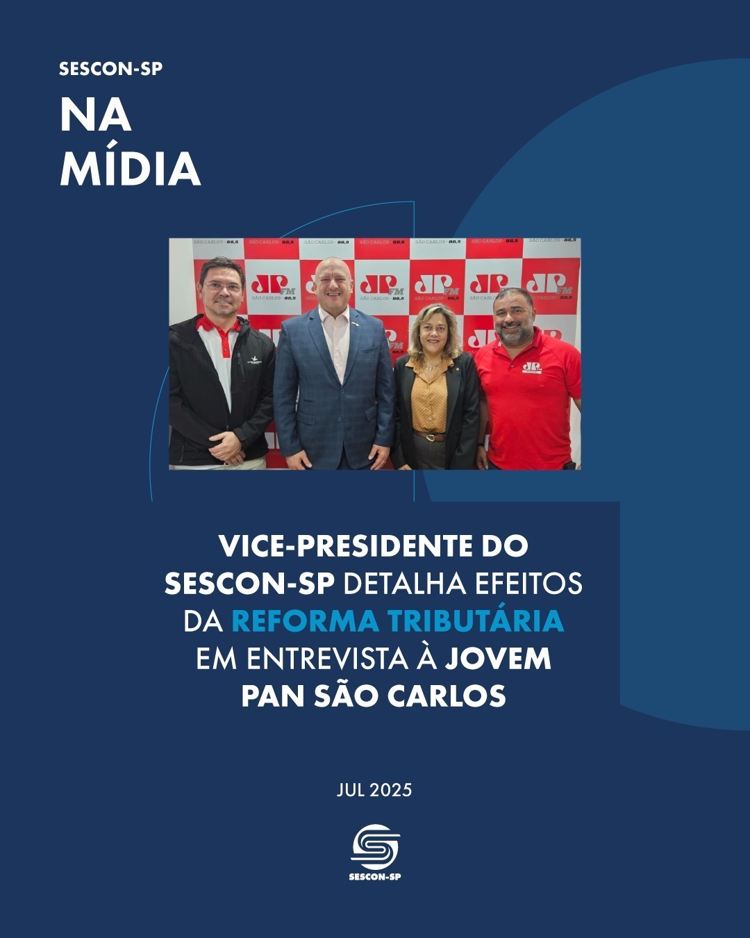 Vice-Presidente do Sescon-SP Detalha Efeitos da Reforma Tributária em Entrevista à <b>Jovem Pan São Carlos</b>