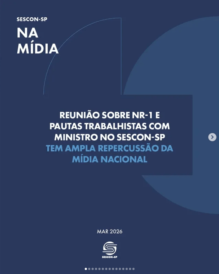 Reunião Sobre NR-1 e Pautas Trabalhistas com Ministro no Sescon-SP Tem <b>Ampla Repercussão da Mídia Nacional</b>